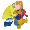 Robin and Winnie Pooh machine embroidery design